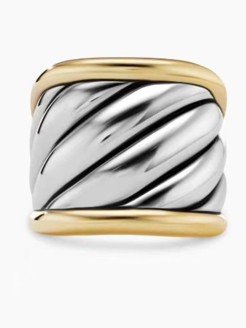 🔥🔥🔥David Yurman two-tone saddle ring size: 6-7-8-9